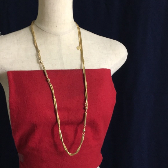 🖤CHLOÉ Vtg RARE design snake n rope chain necklace